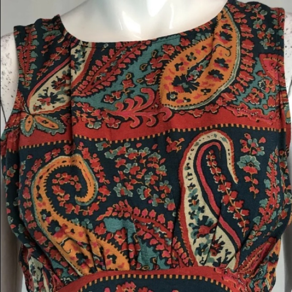 Free People Paisley Fit & Flare Mini Skater Dress - Picture 5 of 8